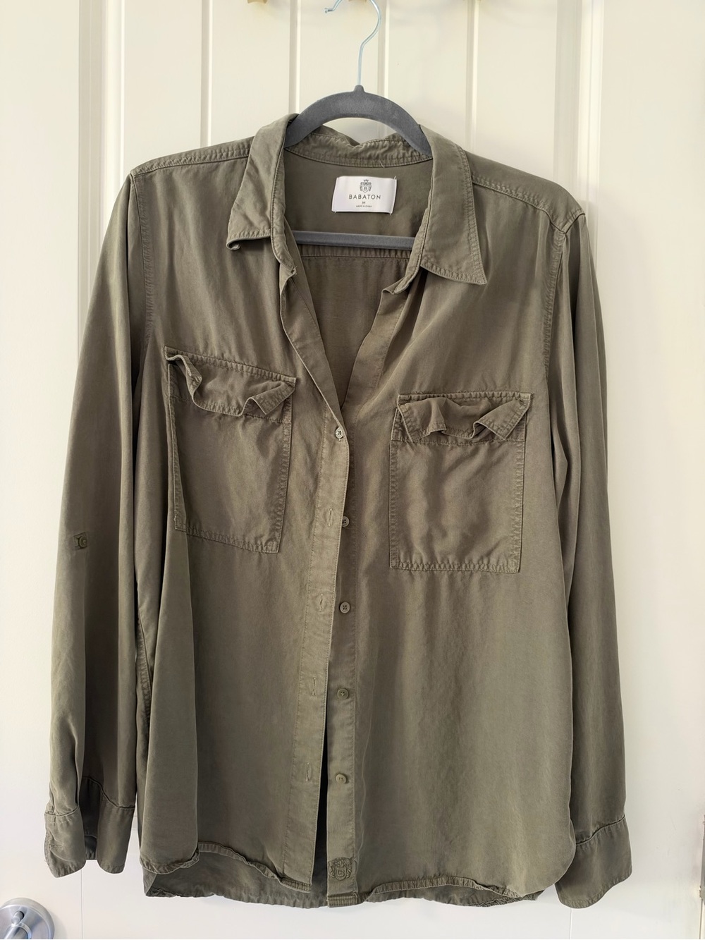 Babaton Women's Olive Utility Shirt Jacket